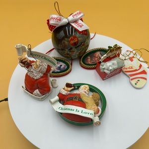 Vintage Coca Cola Christmas ornaments